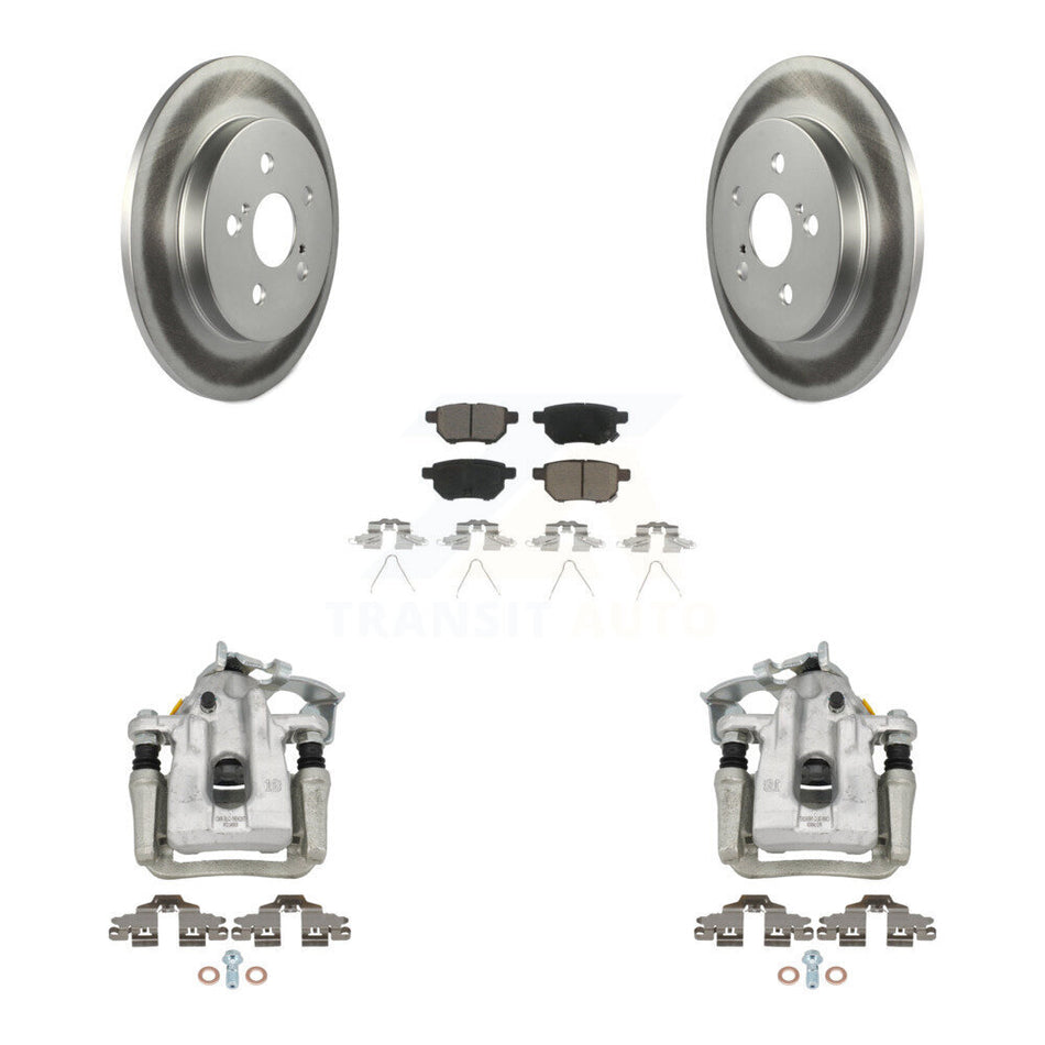 Rear Disc Brake Caliper Coated Rotors And Ceramic Pads Kit For Toyota Prius Plug-In KCG-100150C