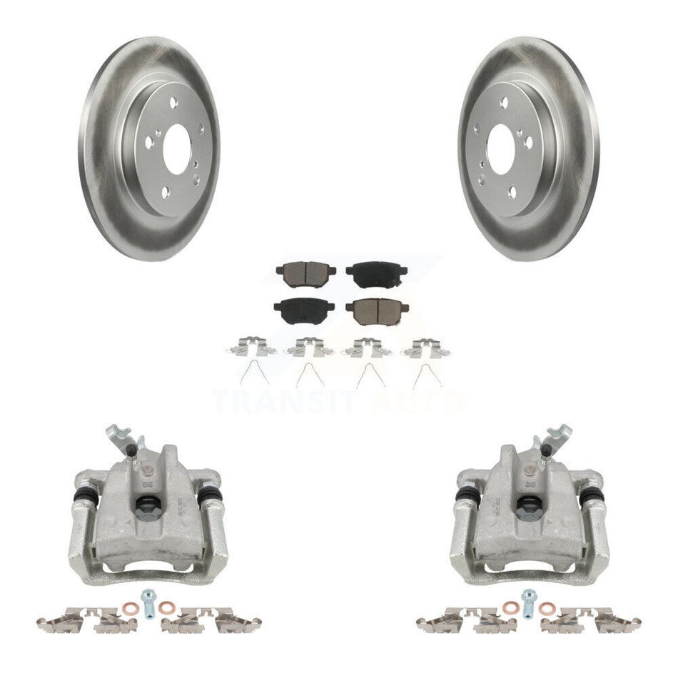 Rear Disc Brake Caliper Coated Rotors And Ceramic Pads Kit For Toyota Matrix KCG-100151C