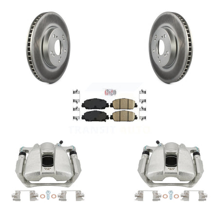 Front Disc Brake Caliper Coated Rotors And Ceramic Pads Kit For Honda Accord KCG-100153N