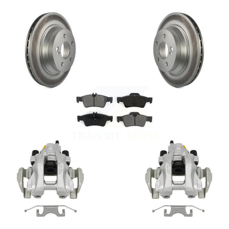 Rear Brake Caliper Coat Rotor And Semi-Metallic Pad Kit For Mercedes-Benz E350 E500 E320 KCG-100153S