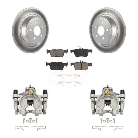 Rear Brake Caliper Coat Rotor And Ceramic Pad Kit For Ford Edge Lincoln MKX Nautilus MKZ KCG-100154C