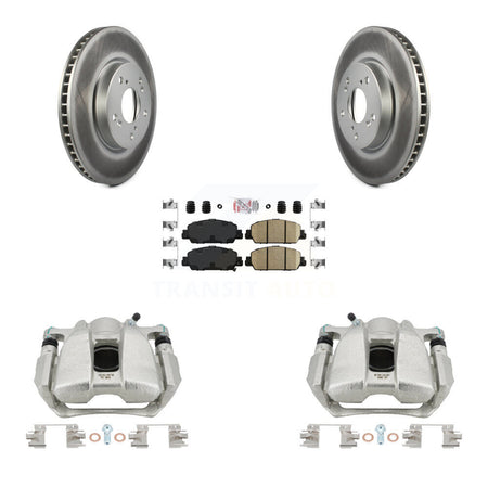 Front Disc Brake Caliper Coated Rotors And Ceramic Pads Kit For Honda Accord KCG-100154N
