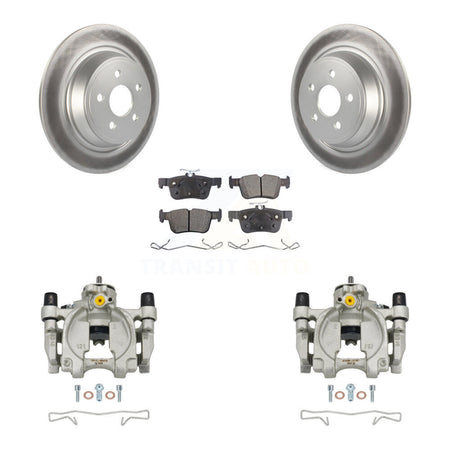 Rear Brake Caliper Coat Rotor & Semi-Metallic Pad Kit For Ford Edge Lincoln MKX Nautilus KCG-100154P