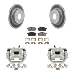 Rear Disc Brake Caliper Coated Rotors And Ceramic Pads Kit For 2003 Nissan Maxima From 01 03 KCG-100154T