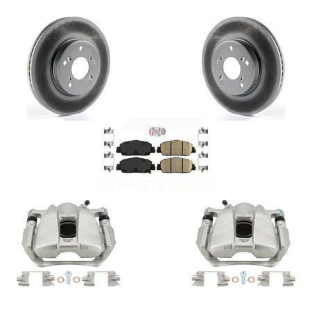 Front Disc Brake Caliper Coated Rotors And Ceramic Pads Kit For Honda HR-V Accord KCG-100155N