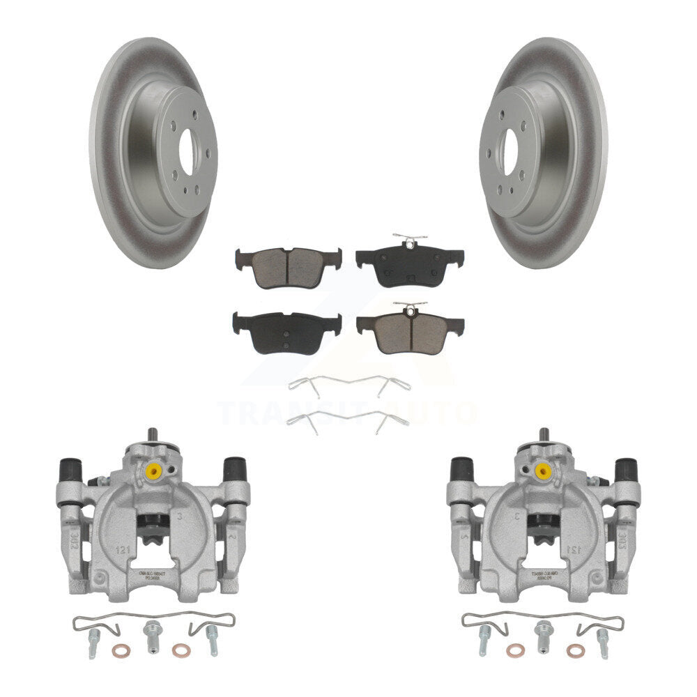 Rear Disc Brake Caliper Coated Rotors And Ceramic Pads Kit For Lincoln Continental KCG-100156C