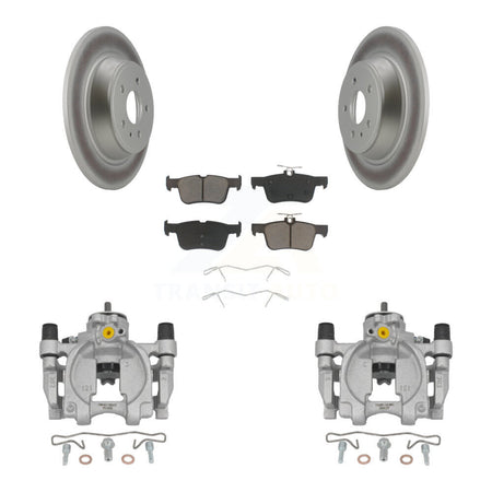 Rear Disc Brake Caliper Coated Rotors And Ceramic Pads Kit For Lincoln Continental KCG-100156C