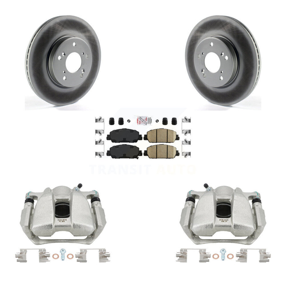 Front Disc Brake Caliper Coated Rotors And Ceramic Pads Kit For Honda HR-V Accord KCG-100156N