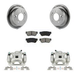 Rear Disc Brake Caliper Coated Rotors And Semi-Metallic Pads Kit For Kia Sportage Hyundai Tucson FWD KCG-100161S