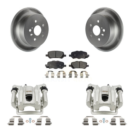 Rear Disc Brake Caliper Coated Rotors And Ceramic Pads Kit For 2009-2016 Toyota Venza KCG-100163T