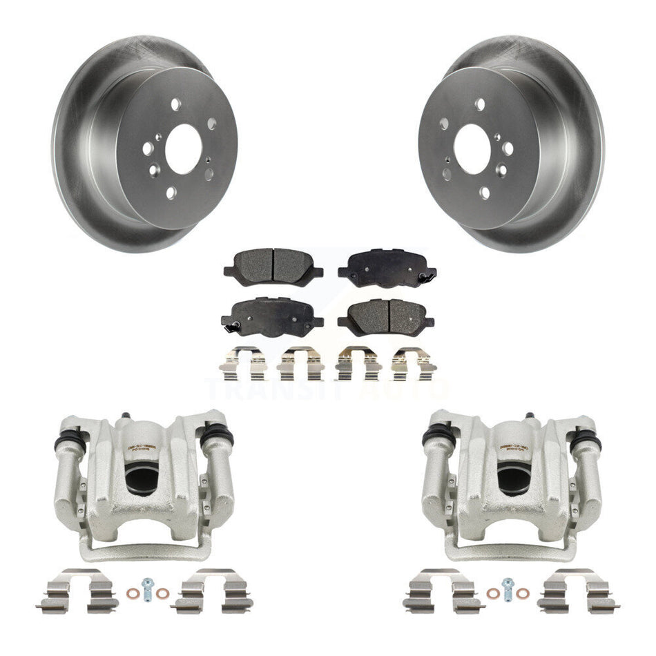 Rear Disc Brake Caliper Coated Rotors And Ceramic Pads Kit For 2009-2016 Toyota Venza KCG-100163T
