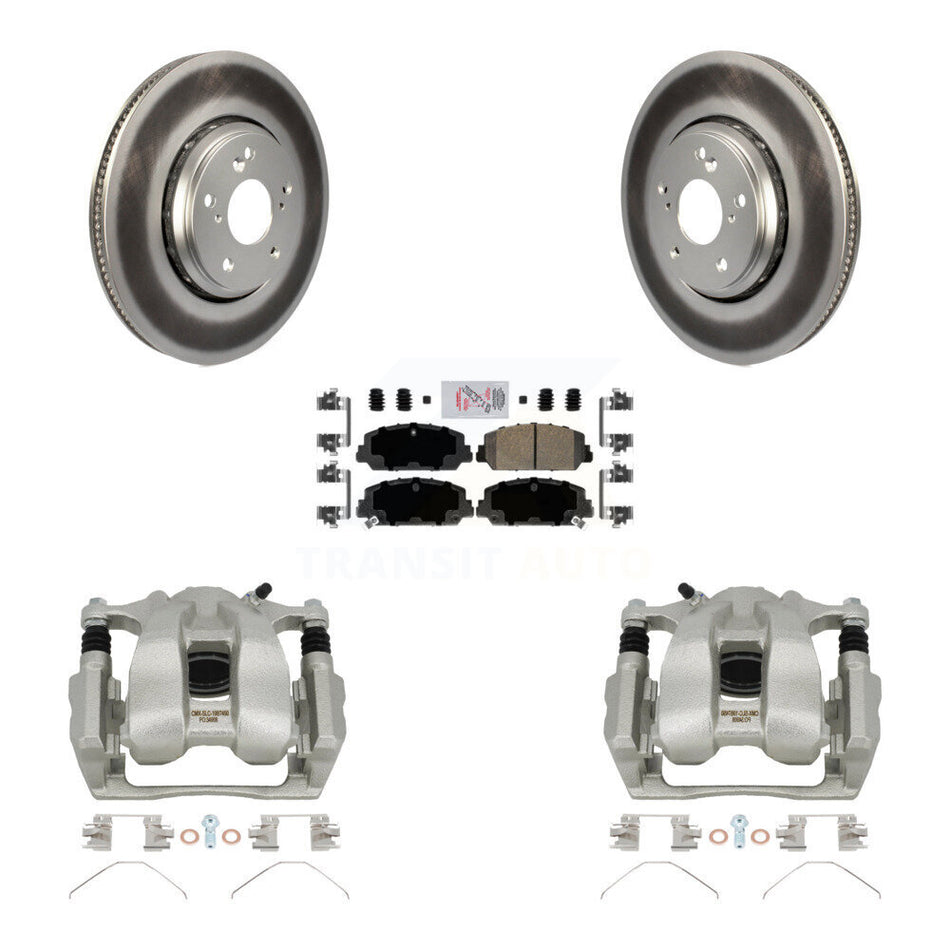 Front Disc Brake Caliper Coated Rotors And Ceramic Pads Kit For Honda Accord KCG-100164N
