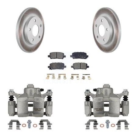 Rear Disc Brake Caliper Coated Rotors And Ceramic Pads Kit For Chevrolet Impala KCG-100165T