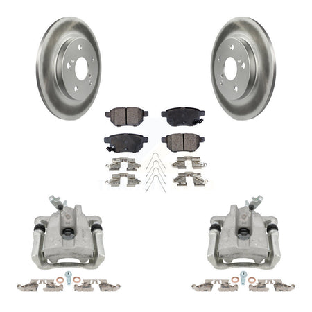 Rear Disc Brake Caliper Coated Rotors And Ceramic Pads Kit For Toyota Matrix KCG-100167T