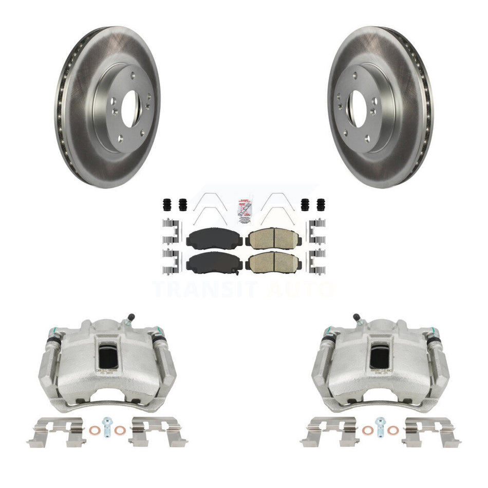 Front Disc Brake Caliper Coated Rotors And Ceramic Pads Kit For Honda Accord KCG-100169N