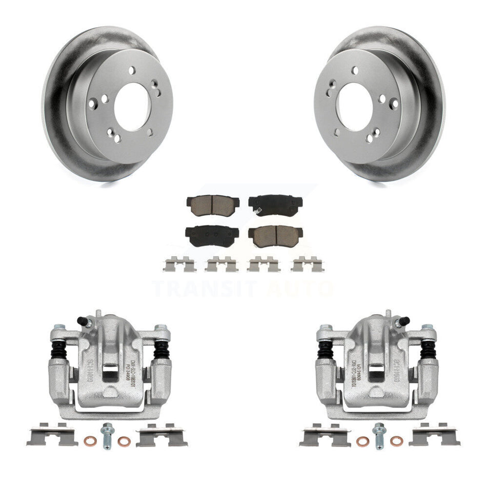 Rear Disc Brake Caliper Coated Rotors And Ceramic Pads Kit For Hyundai Sonata Kia Optima Magentis KCG-100170C