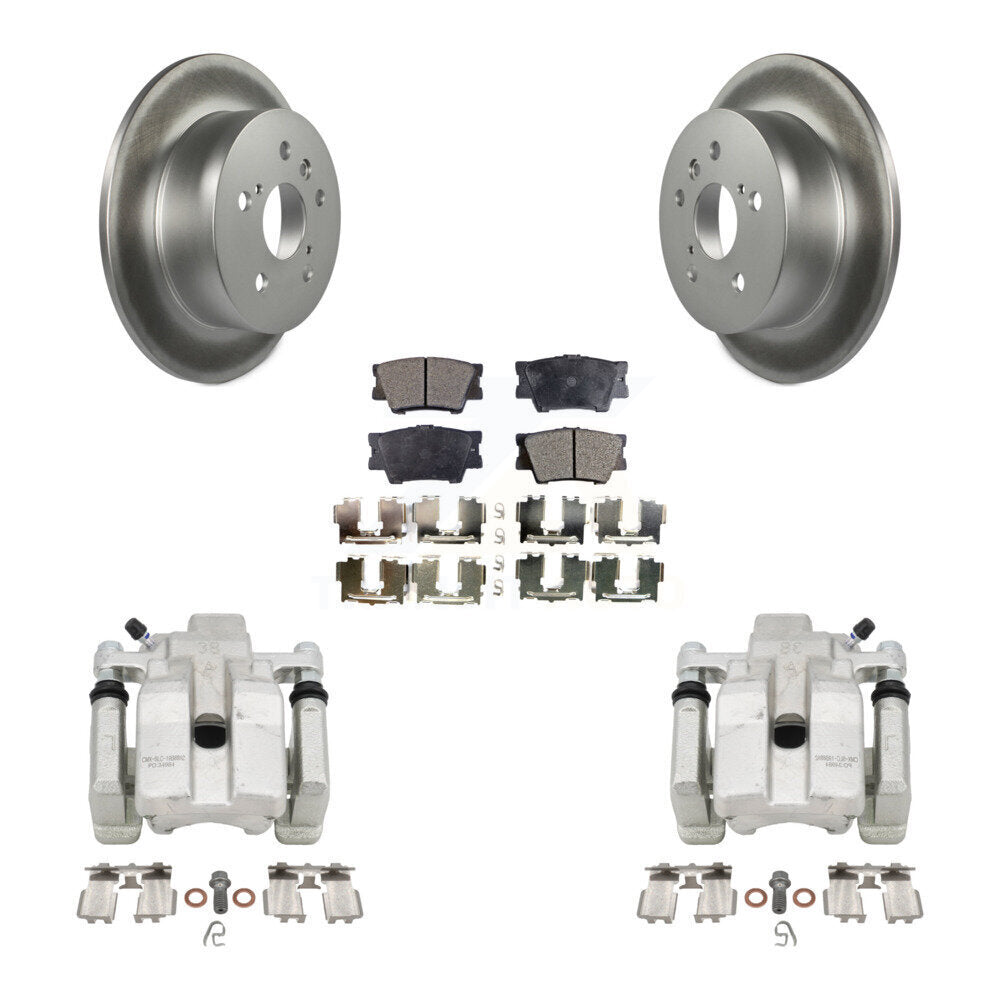 Rear Brake Caliper Coat Rotor Ceramic Pad Kit For Toyota Camry Lexus ES350 Avalon ES300h KCG-100170T