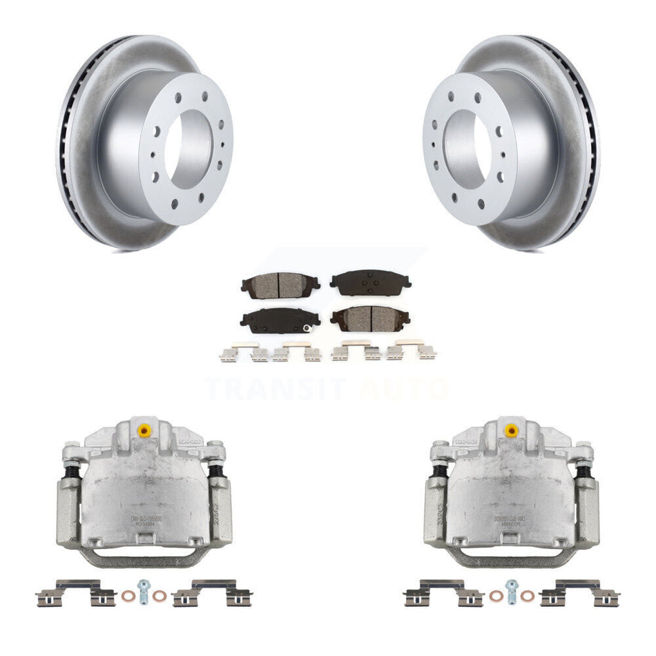 Rear Brake Caliper Coat Rotor Semi-Metallic Pad Kit For Chevrolet Suburban Premier/LT/LS KCG-100171S