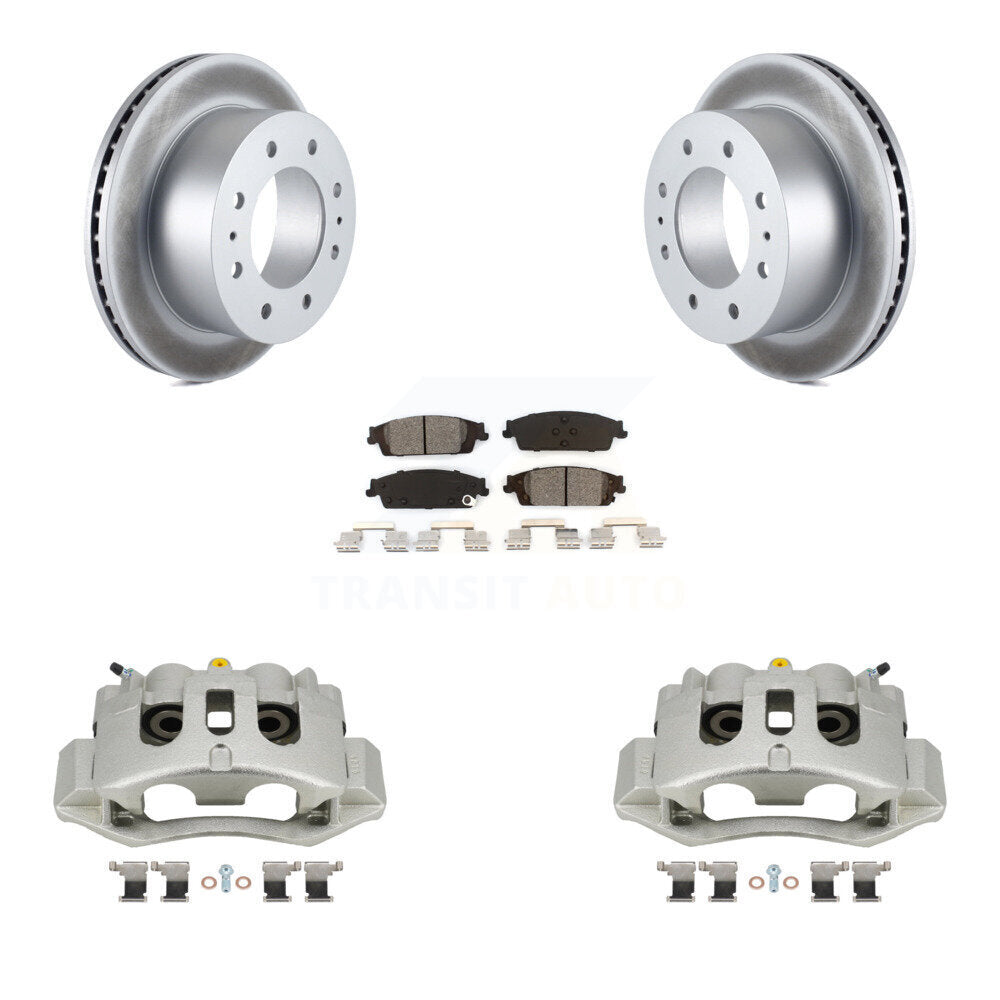 Rear Brake Caliper Coat Rotors Semi-Metallic Pad Kit For 2017-2019 Chevrolet Suburban HD KCG-100172S