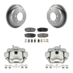Rear Disc Brake Caliper Coated Rotors And Ceramic Pads Kit For Lexus LX570 Toyota Land Cruiser KCG-100174T