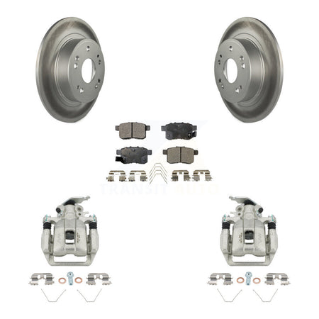 Rear Disc Brake Caliper Coated Rotors And Ceramic Pads Kit For Honda Accord KCG-100176T