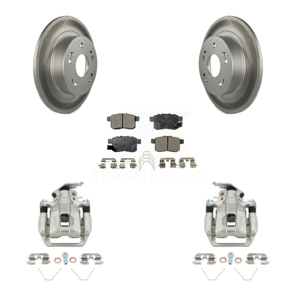 Rear Disc Brake Caliper Coated Rotors And Ceramic Pads Kit For Honda Accord KCG-100176T