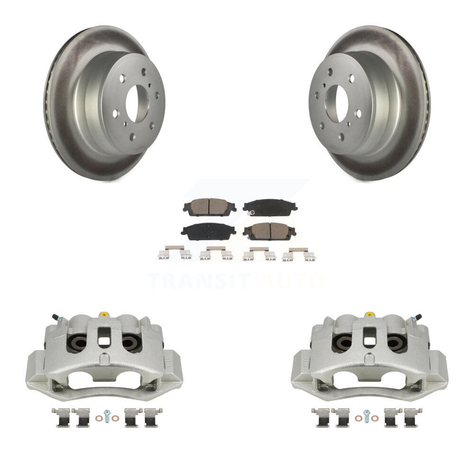 Rear Disc Brake Caliper Coated Rotors And Ceramic Pads Kit For Chevrolet Suburban HD KCG-100177C