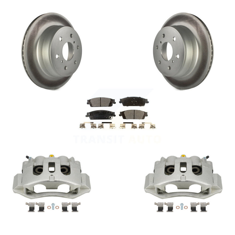 Rear Disc Brake Caliper Coated Rotor And Semi-Metallic Pad Kit For Chevrolet Suburban HD KCG-100177P