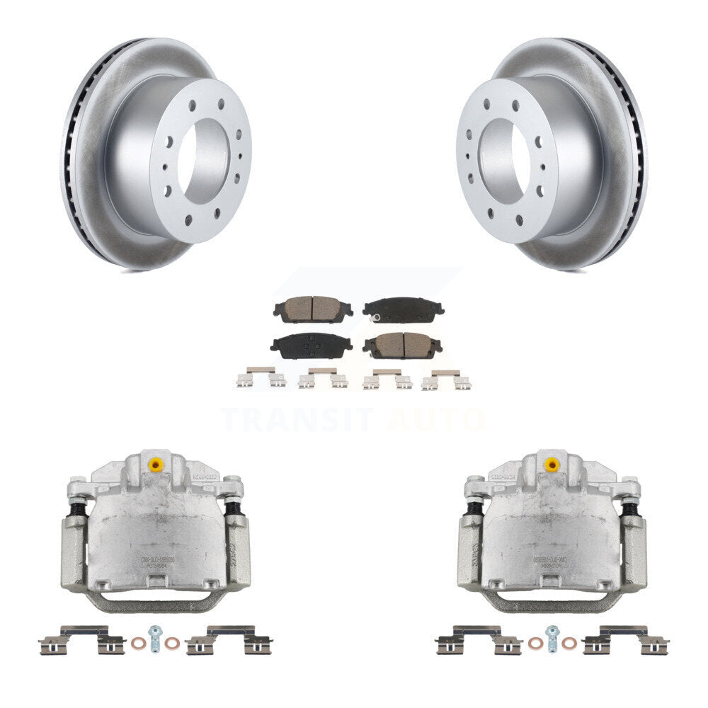 Rear Brake Caliper Coat Rotor Ceramic Pad Kit For 17-19 Chevrolet Suburban Premier/LT/LS KCG-100178C