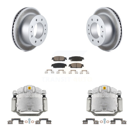 Rear Brake Caliper Coat Rotor Ceramic Pad Kit For 17-19 Chevrolet Suburban Premier/LT/LS KCG-100178C
