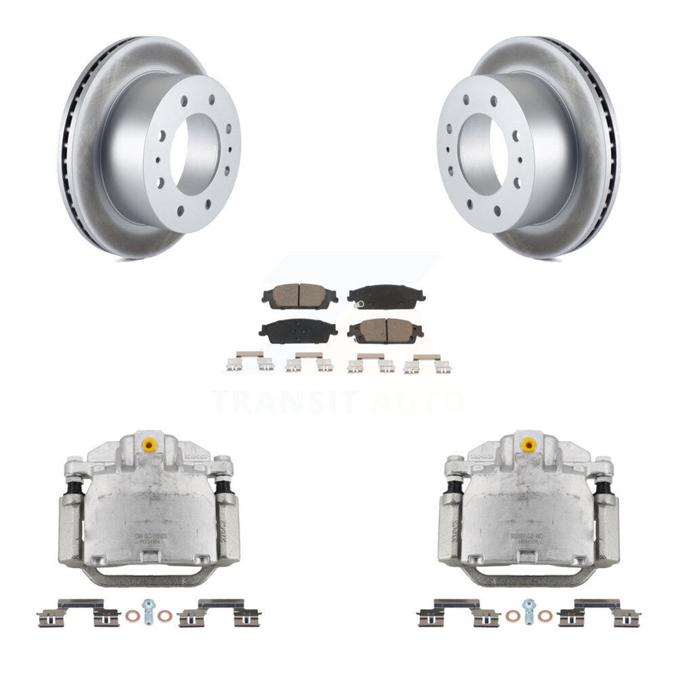 Rear Brake Caliper Coat Rotor Ceramic Pad Kit For 17-19 Chevrolet Suburban Premier/LT/LS KCG-100178C