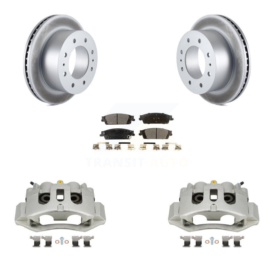 Rear Brake Caliper Coat Rotors Semi-Metallic Pad Kit For 2017-2019 Chevrolet Suburban HD KCG-100179P