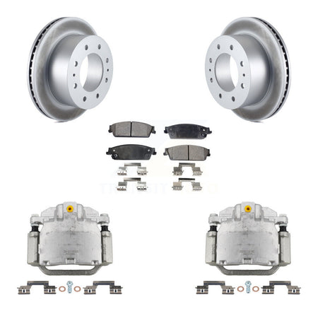 Rear Brake Caliper Coat Rotors Semi-Metallic Pad Kit For Chevrolet Silverado 1500 Hybrid KCG-100180P