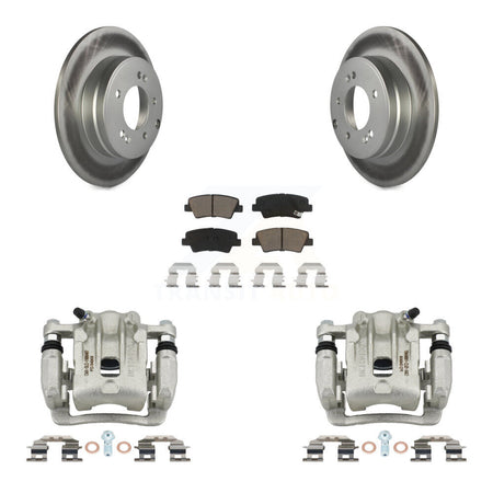 Rear Disc Brake Caliper Coated Rotors And Ceramic Pads Kit For Kia Optima Hyundai Azera KCG-100184C