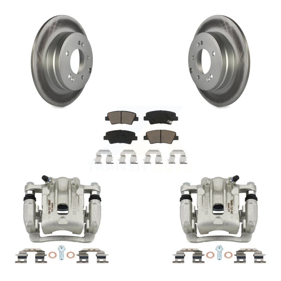 Rear Disc Brake Caliper Coated Rotors And Ceramic Pads Kit For Kia Optima Hyundai Azera KCG-100184C