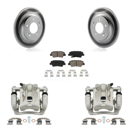 Rear Brake Caliper Coat Rotor Ceramic Pad Kit For Kia Optima With Electric Parking KCG-100186C