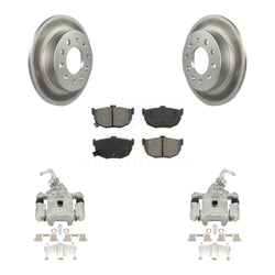 Rear Disc Brake Caliper Coated Rotors And Semi-Metallic Pads Kit For Hyundai Tiburon KCG-100188S