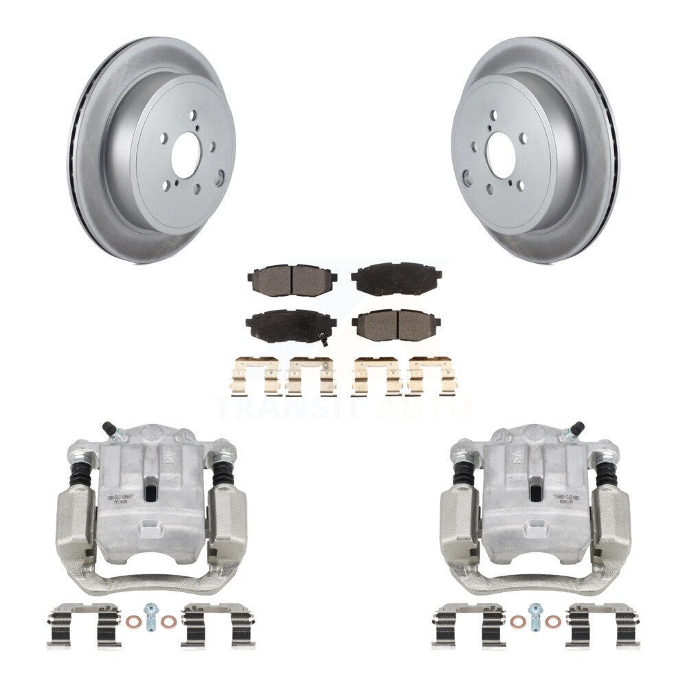 Rear Disc Brake Caliper Coated Rotors And Ceramic Pads Kit For Subaru Outback Legacy KCG-100188T