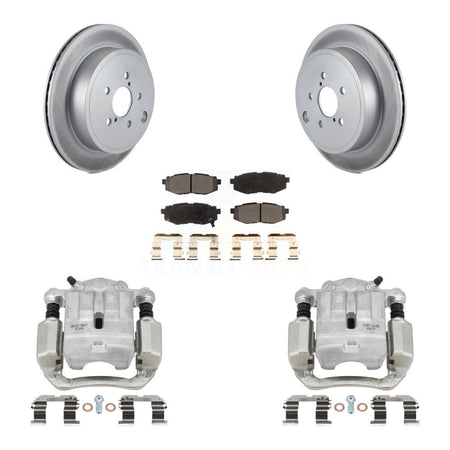 Rear Disc Brake Caliper Coated Rotors And Ceramic Pads Kit For Subaru Outback Legacy KCG-100188T