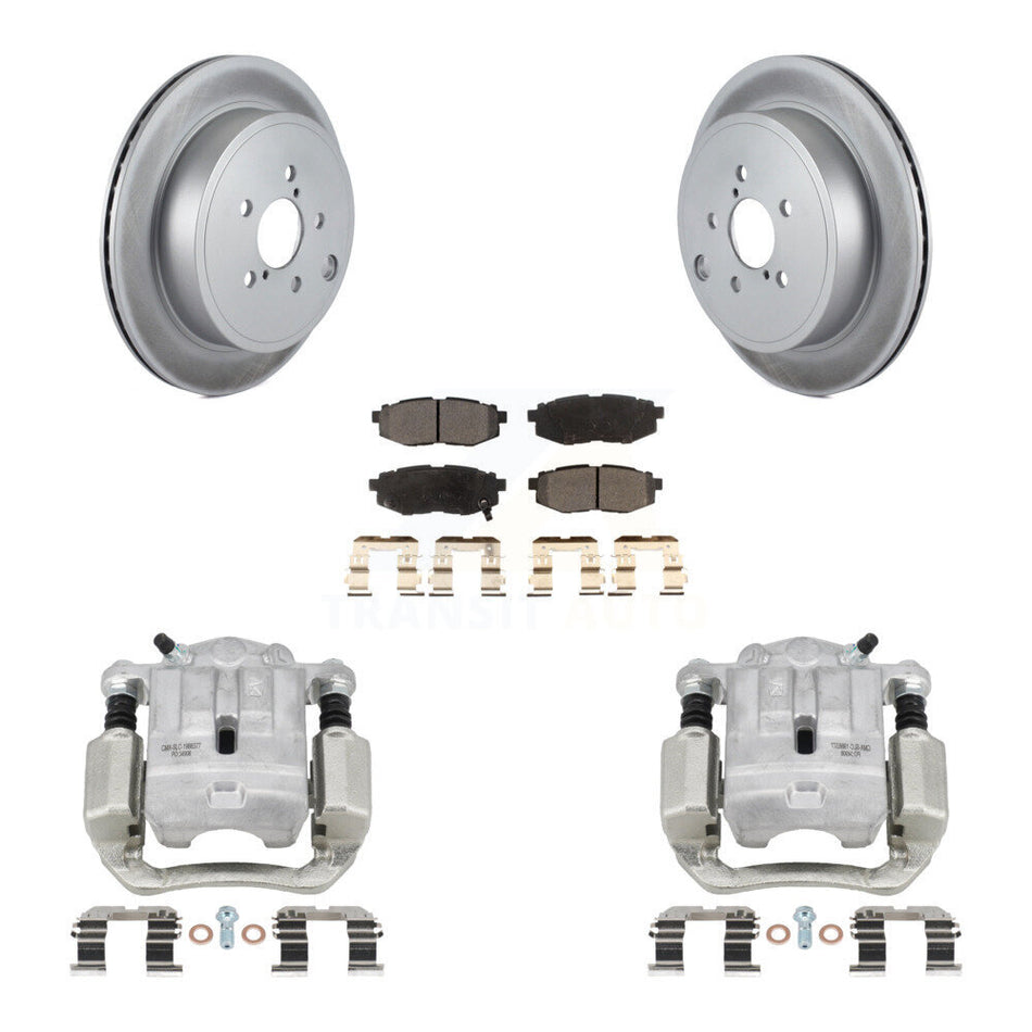 Rear Disc Brake Caliper Coated Rotors And Ceramic Pads Kit For Subaru Outback Legacy KCG-100188T