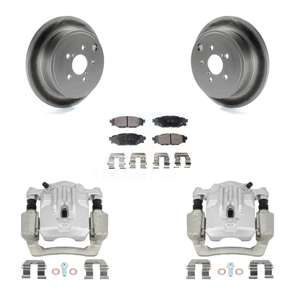 Rear Disc Brake Caliper Coated Rotors And Ceramic Pads Kit For Subaru Outback Legacy KCG-100189T