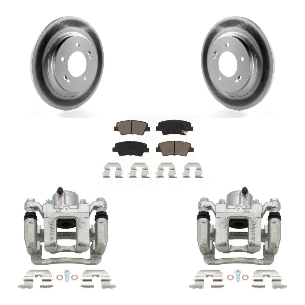 Rear Disc Brake Caliper Coated Rotors And Ceramic Pads Kit For Hyundai Sonata KCG-100190C