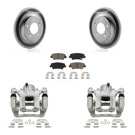 Rear Disc Brake Caliper Coated Rotors And Ceramic Pads Kit For Hyundai Sonata KCG-100190C