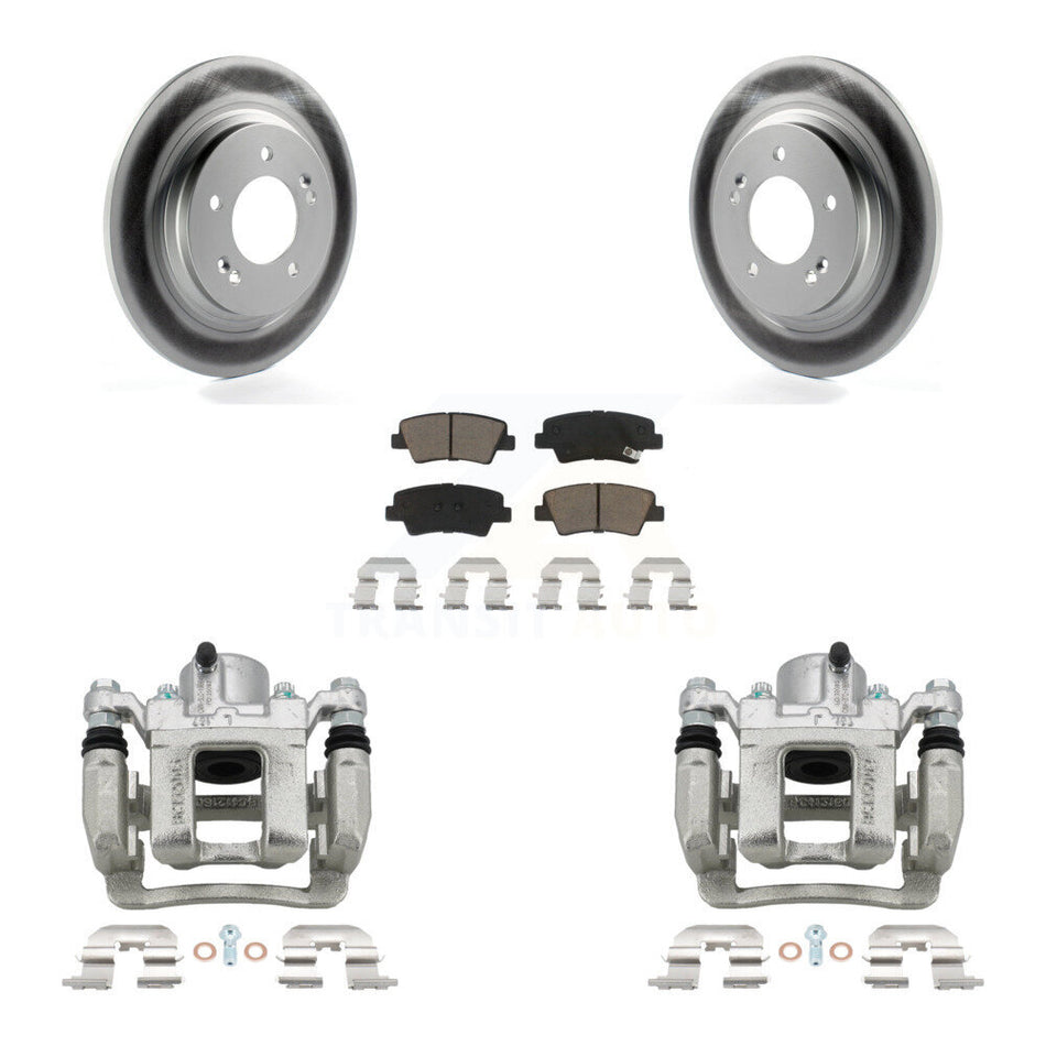 Rear Disc Brake Caliper Coated Rotors And Ceramic Pads Kit For Hyundai Sonata KCG-100190C