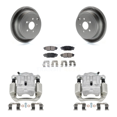 Rear Brake Caliper Coat Rotor & Ceramic Pad Kit For Subaru Legacy 2.5L with Turbocharged KCG-100190T