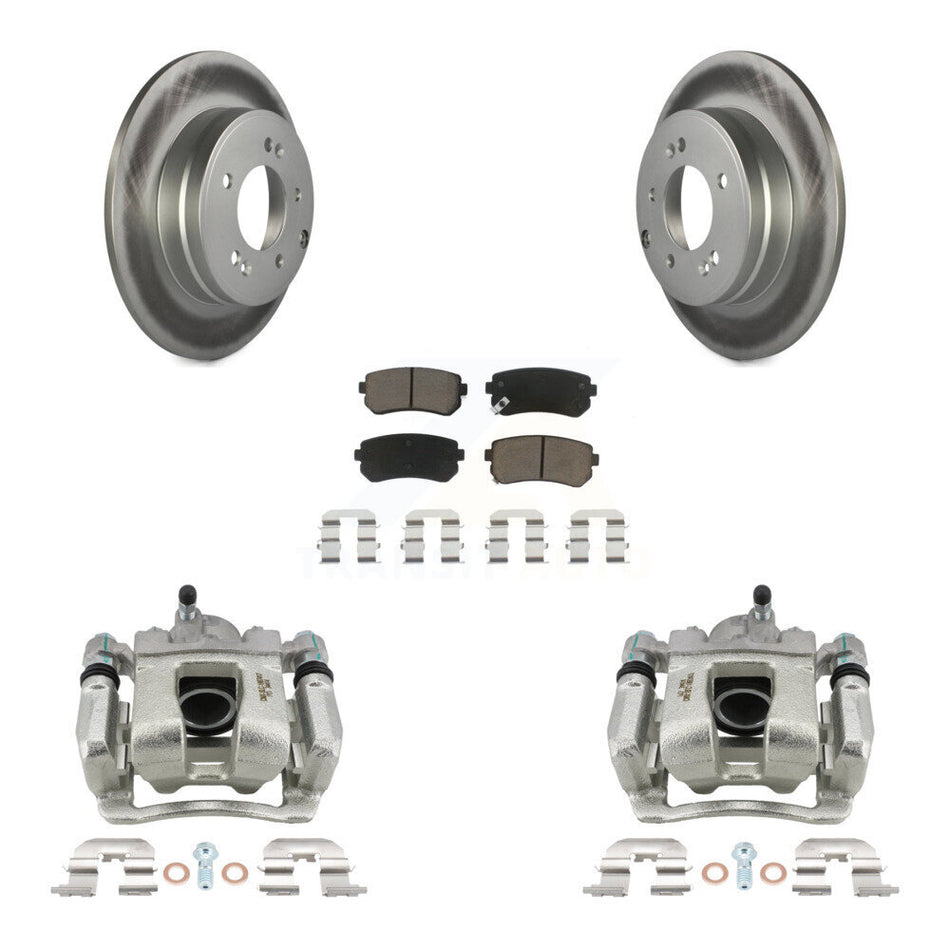 Rear Disc Brake Caliper Coated Rotors And Ceramic Pads Kit For Hyundai Tucson KCG-100191C