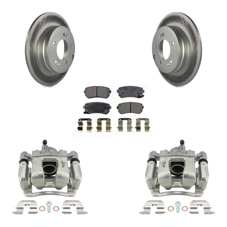 Rear Disc Brake Caliper Coated Rotors And Semi-Metallic Pads Kit For Hyundai Tucson KCG-100191P