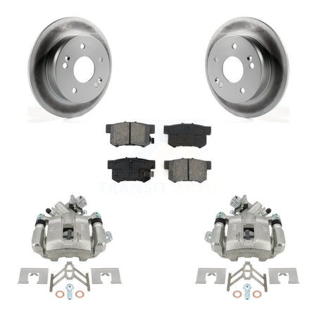 Rear Disc Brake Caliper Coated Rotor And Semi-Metallic Pad Kit For Honda Civic Acura RSX KCG-100192S