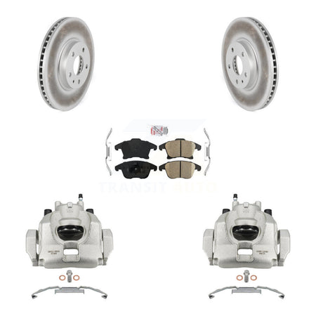 Front Disc Brake Caliper Coated Rotors And Ceramic Pads Kit For Ford Fusion Lincoln MKZ KCG-100193N