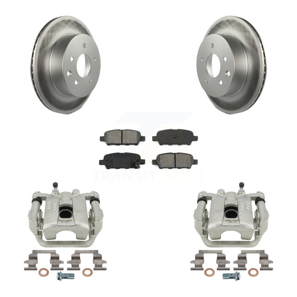 Rear Disc Brake Caliper Coated Rotors And Semi-Metallic Pads Kit For Nissan Rogue Sport LEAF KCG-100194S